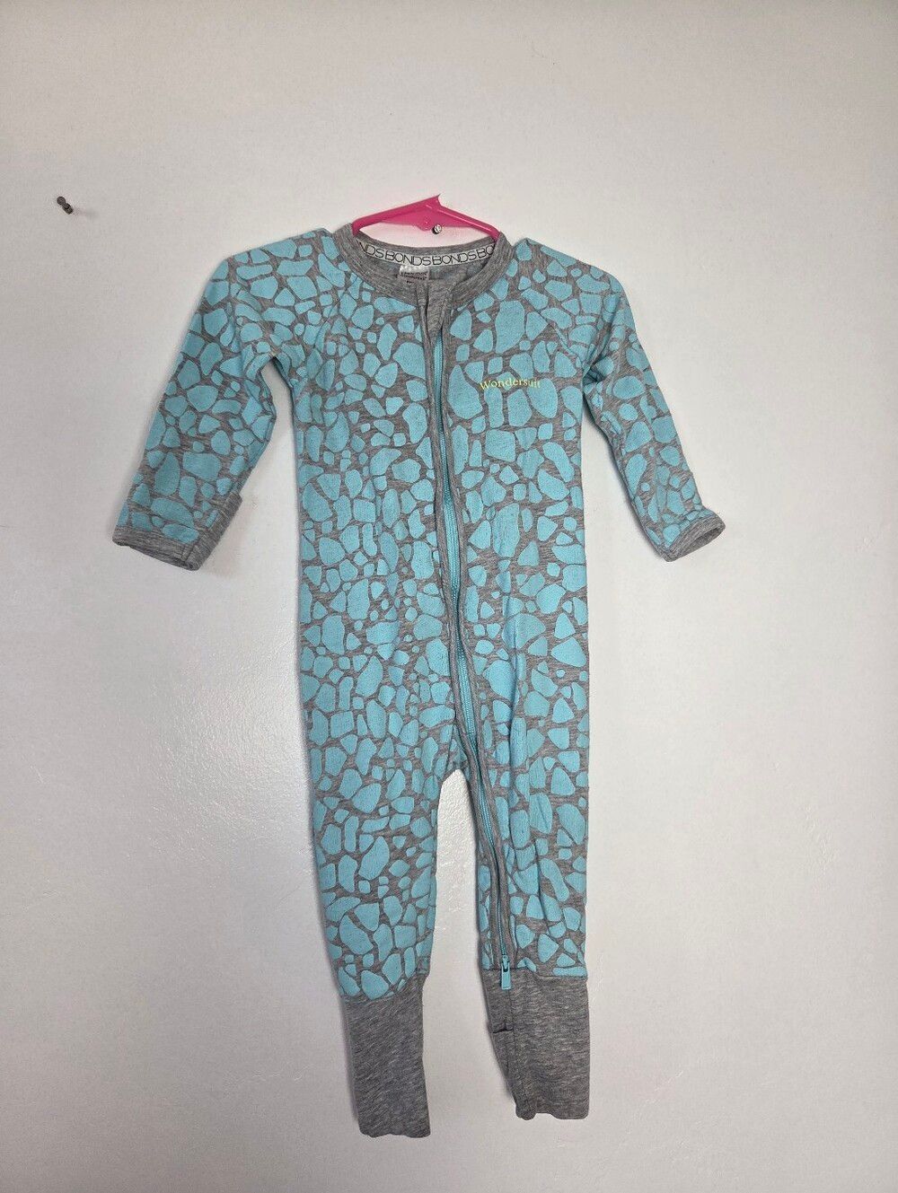 Bonds Wondersuit Blue Giraffe Magic Original One Piece Baby Sleeper Size 0 6-9 M